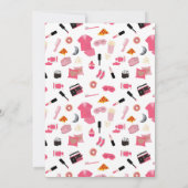 スランバーパーティースリーポバー子供の誕生日パーティー 招待状 (裏面)