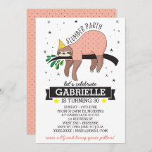 スランバーパーティースース招待状