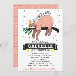 スランバーパーティースース招待状 招待状