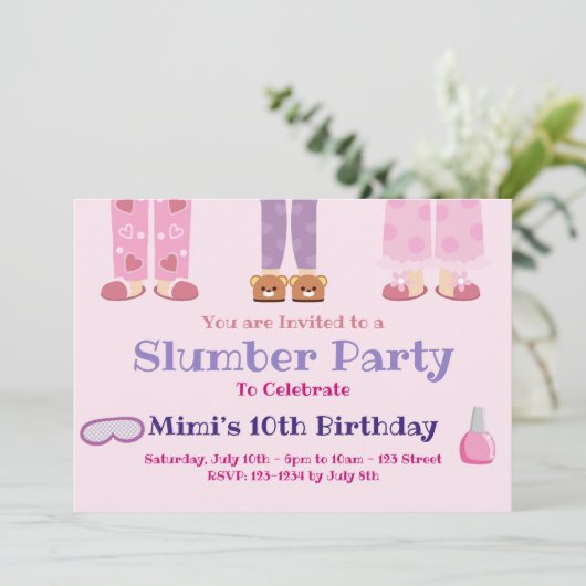 スランバーパーティーバースデーパーティー,スリーポバー 招待状 (スタンド正面)