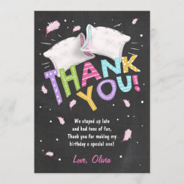スランバーパーティーパジャマサンキューカードスリーポバー サンキューカード