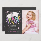 スランバーパーティーパジャマサンキューカードスリーポバー サンキューカード (正面/裏面)