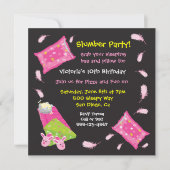 スランバーパーティーピローファイト招待状 招待状 (正面)