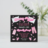 スランバーパーティーピローファイト誕生日招待状 招待状 (スタンド正面)