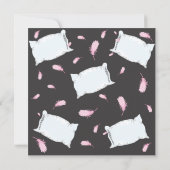 スランバーパーティーピローファイト誕生日招待状 招待状 (裏面)