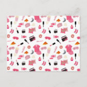 スランバーパーティーピンクガールキッズパターン シーズンポストカード (正面)