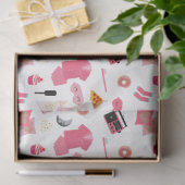 スランバーパーティーピンクガールキッズパターン 薄葉紙 (ギフト)