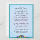 スランバーパーティーマナティータートルオフリーシュアート™ 招待状 (裏面)