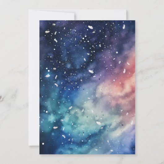 スランバーパーティー子供の誕生日カスタム 招待状 (裏面)