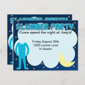 スランバーパーティー睡眠時間 招待状 (正面/裏面)