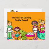 スランバーパーティー誕生日サンキューハガキ ポストカード (正面/裏面)