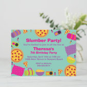 スランバーパーティー誕生日招待状 招待状 (スタンド正面)