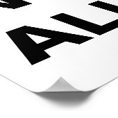 スランバーパーティー警告標識 ポスター (角)