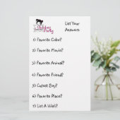 スランバー・パーティーのおもしろいのリスト2 便箋 (スタンド正面)