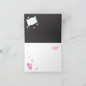 スランバー・パーティーのピローファイトの誕生日はノート感謝していしています サンキューカード (内部)