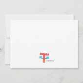 スランバー・パーティーの単語 招待状 (裏面)