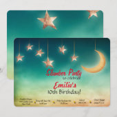 スランバー・パーティーの誕生日の招待状 招待状 (正面/裏面)