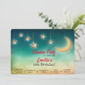 スランバー・パーティーの誕生日の招待状 招待状 (スタンド正面)