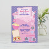 スランバー・パーティーの誕生日の招待状 招待状 (スタンド正面)