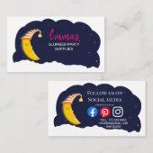 スランバー・パーティー・ティーピーは夜の夜の夜の夜の月を雇う 名刺 (正面/裏面)