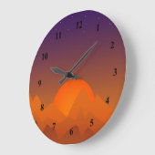スランベーリングヒルズサウスウエストランドスケープアートサンセット ラージ壁時計 (傾斜)