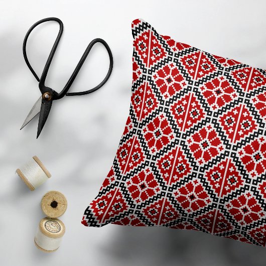 スラヴの民族刺繍、バルカン伝統 アクセントクッション
