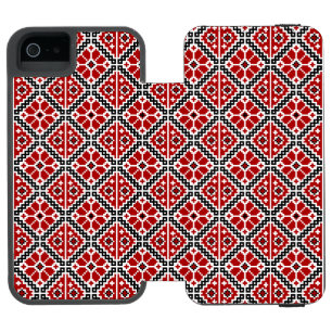 スラヴの民族刺繍、バルカン伝統 iPhone SE/5/5sウォレットケース