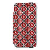スラヴの民族刺繍、バルカン伝統 INCIPIO iPhoneウォレットケース (フォリオ 正面)