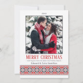 スラヴモダンィックフォークアートポインセチア |写真 シーズンカード (正面)