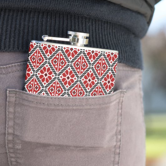 スラヴ民族の刺繍, バルカン伝統 フラスク (インサイチュ)