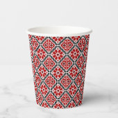 スラヴ民族の刺繍, バルカン伝統 紙コップ (裏面)