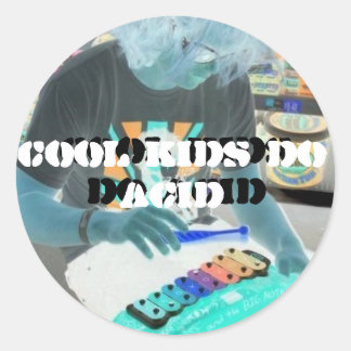 スラードと大きな無！子供のクールアシッドステッカー ラウンドシール