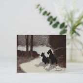 スリアル冬の夜のスコットランド ポストカード (スタンド正面)