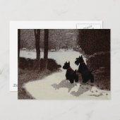 スリアル冬の夜のスコットランド ポストカード (正面/裏面)