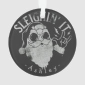 スリインイットおもしろいサンタスリハイクリスマス オーナメント (裏面)