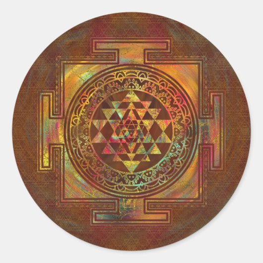 スリカラフルヤントラ/スリチャクラ ラウンドシール (正面)