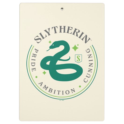 スリザリン™グリーンスネークハウスプライドバッジ クリップボード (裏面)