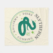 スリザリン™グリーンスネークハウスプライドバッジ フリースブランケット (正面(横))