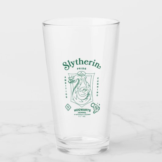 スリザリン™ 自慢  野心  狡猾  紋章 タンブラーグラス (正面)