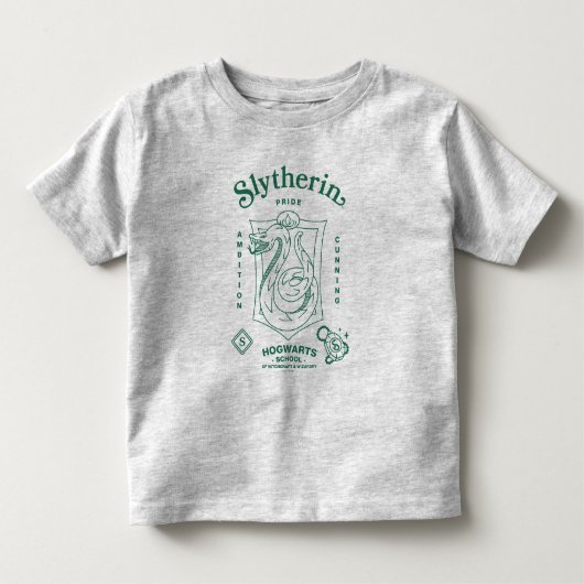 スリザリン™ 自慢 野心 狡猾 紋章 トドラーTシャツ (正面)