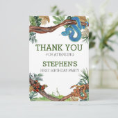 スリザーオンスネーク爬虫類愛誕生日 サンキューカード (スタンド正面)