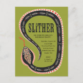 スリザースネークキッドの誕生日ポストカード招待状 ポストカード (正面)