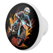 スリックオートバイダートバイクバイクもしくは自転車に乗る人 セラミックノブ (右)