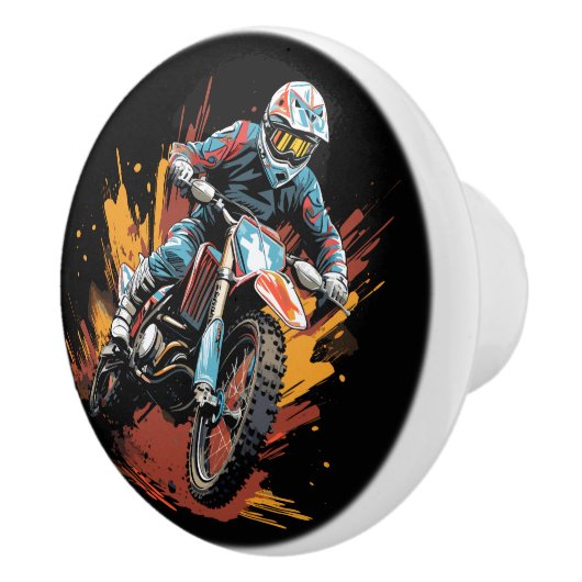 スリックオートバイダートバイクバイクもしくは自転車に乗る人 セラミックノブ (右)