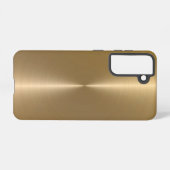 スリックフェイク金ゴールドメタリックステンレス鋼の外観 SAMSUNG GALAXYケース (裏面横)