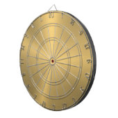 スリックミニマルメタリック金ゴールドテクスチャ ダーツボード (正面右)