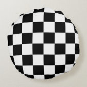 スリック市松模様に ラウンドクッション (裏面)