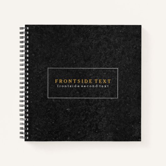 スリック黒石のプリントテクスチャ背景 ノートブック (正面)