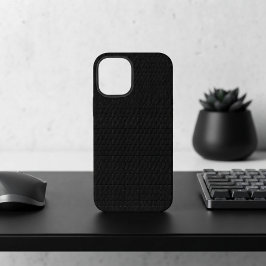 スリック ステルス ブラック カーボン マイクロテックテクスチャ iPhone 12 MINIケース