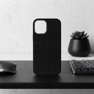 スリック ステルス ブラック カーボン マイクロテックテクスチャ iPhone 12 MINIケース